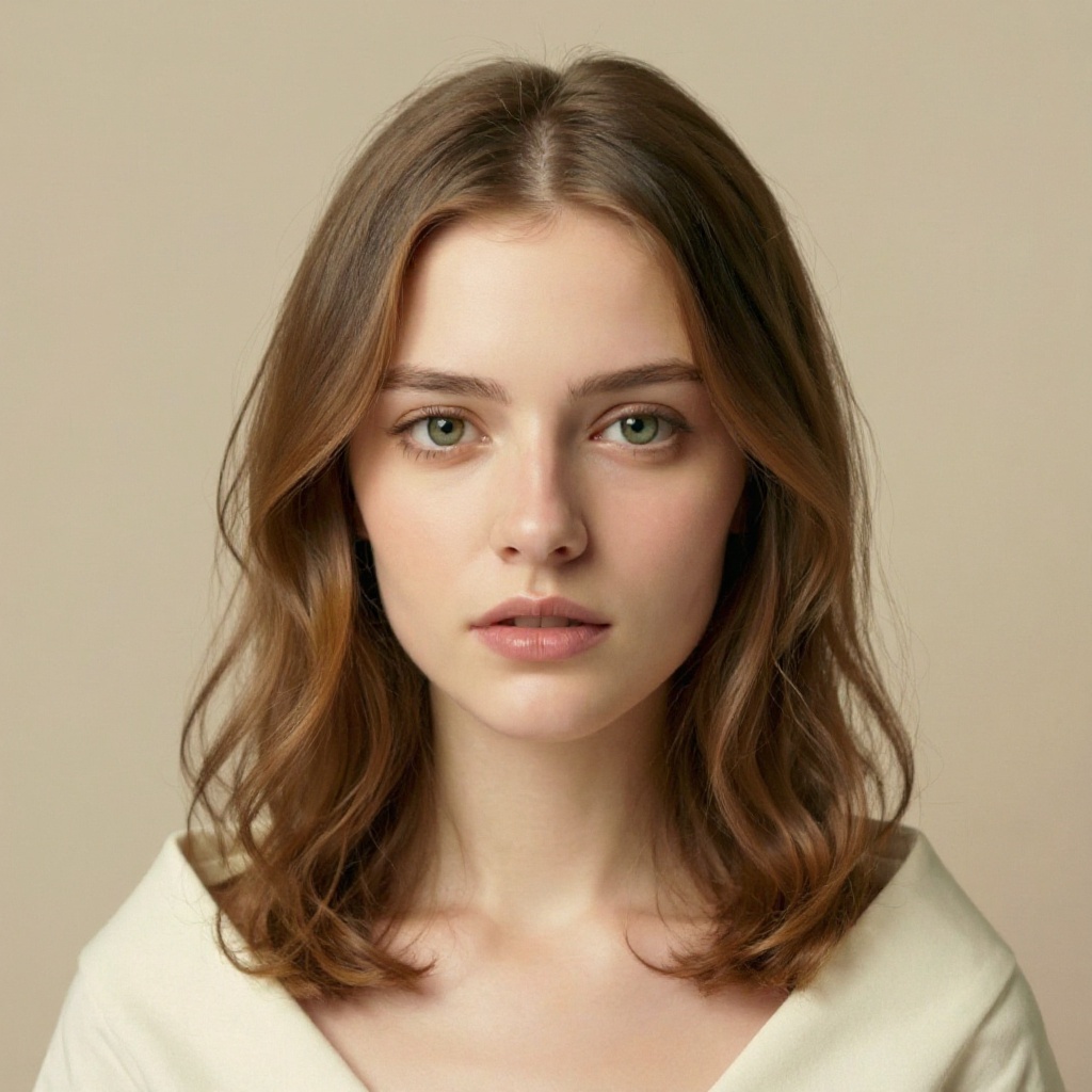 Shoulder-length Waves hairstyle example (AI generated)