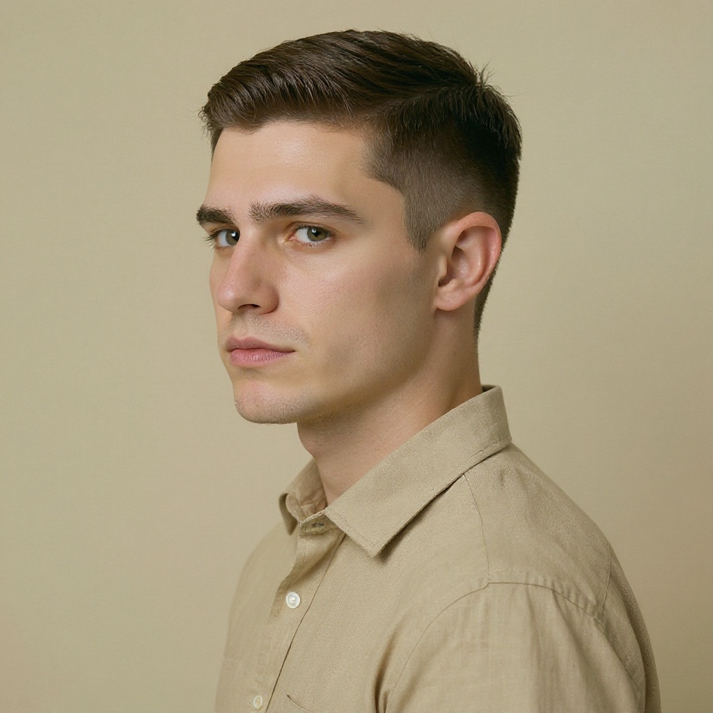 Taper Fade hairstyle example (AI generated)