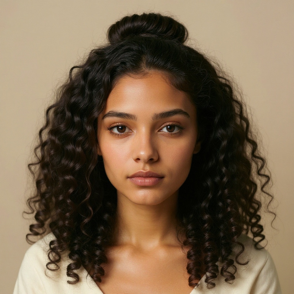 Tight Curls hairstyle example (AI generated)